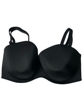 Cacique Black Strapless Bra 40DDD Smooth Cup Underwire Plus Size EUC